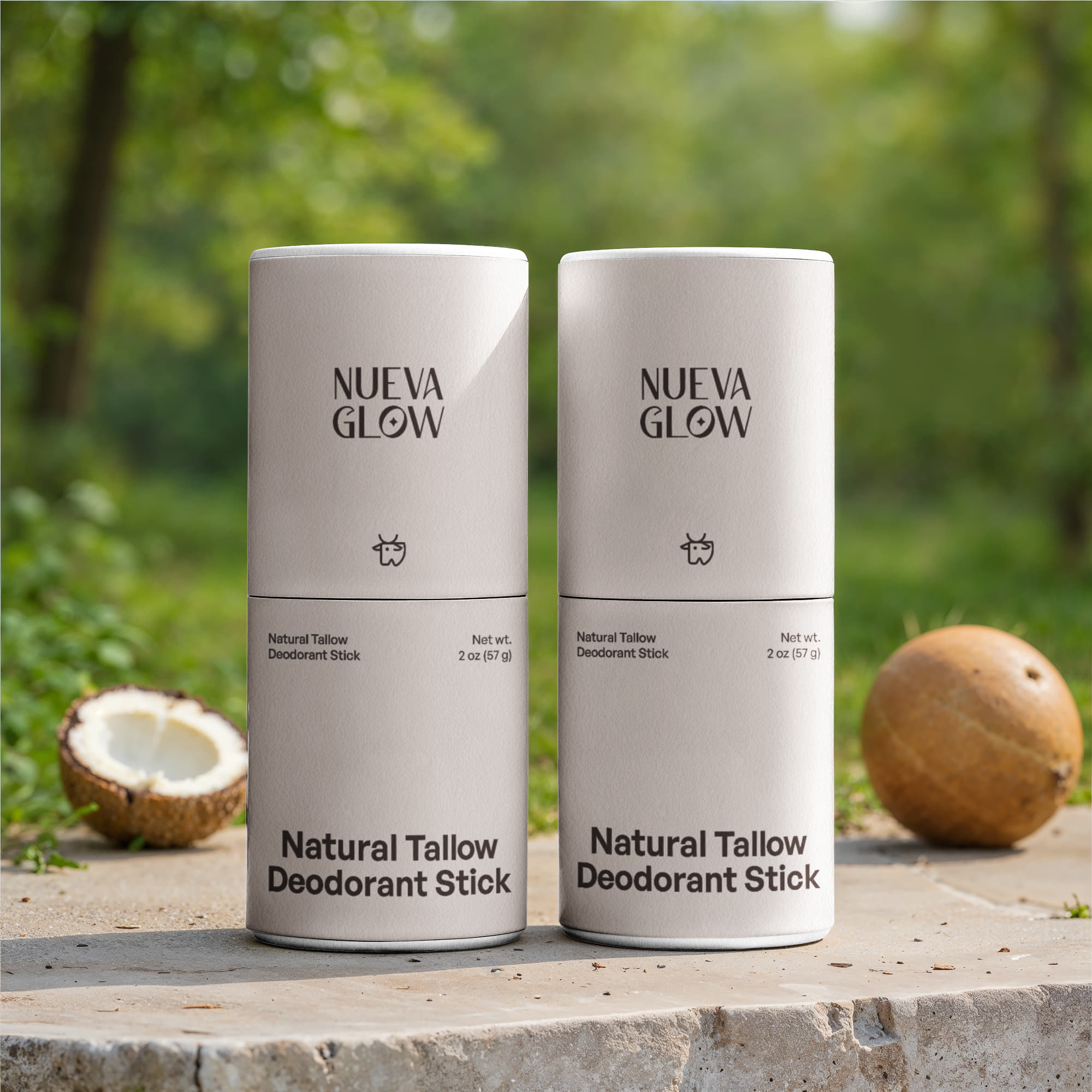 2 Pack Natural Tallow Deodorant Stick