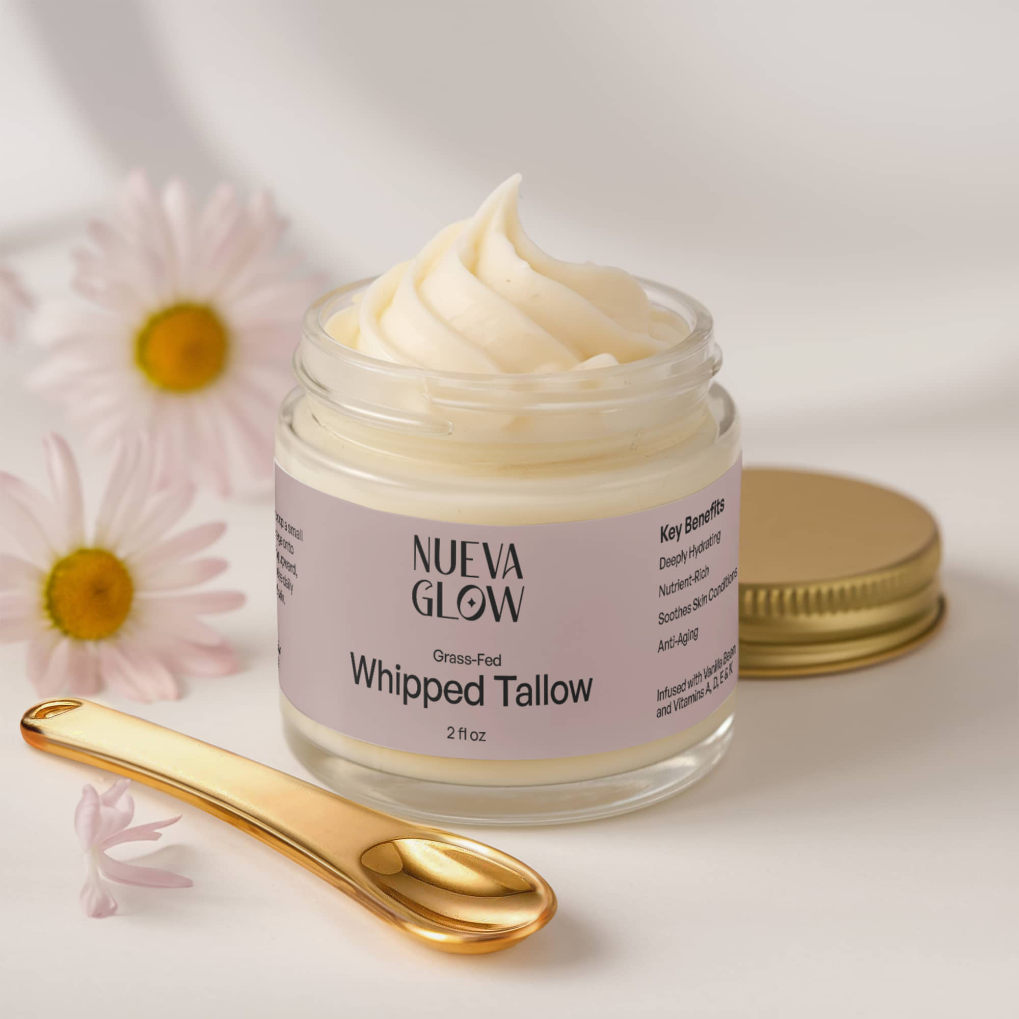 Whipped Grass-Fed Tallow Balm: Vanilla Bean Infusion
